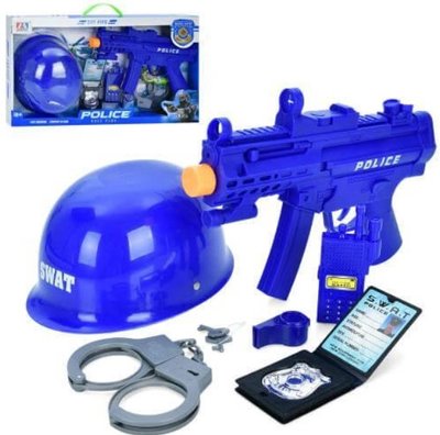 Набор полицейского с каской и автоматом звук и свет P11 A-Toys P11 A-Toys фото
