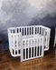Детская кроватка для новорожденных Мия без ящика с маятником белая с серым mia-02 фото