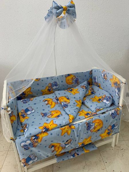 Набор детского постельного белья в кроватку 9 предметов Gold для мальчика Gold dlya mal'chika фото