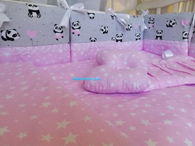Комплект постельного белья Comfort Панда Розовый 3288 фото