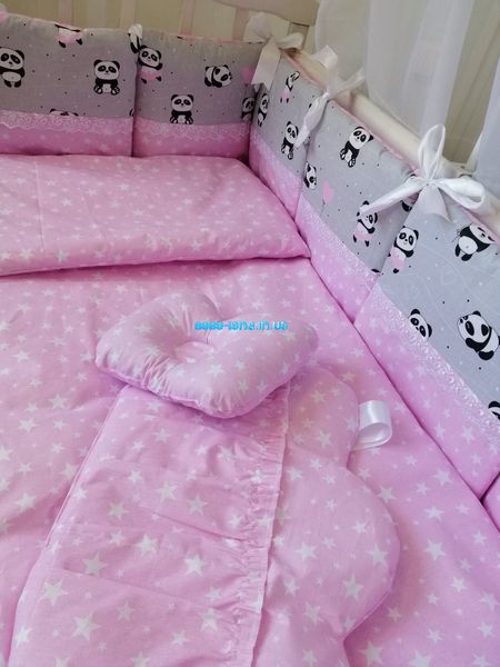 Комплект постільної білизни Comfort Панда Рожевий 3288 фото