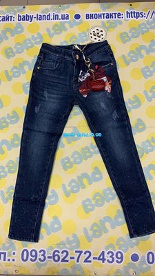 Утеплені джинси для дівчинки 3037 фото