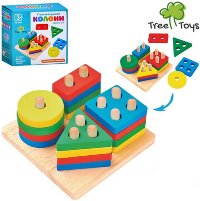Деревянный сортер Tree Toys Геометрические колонны MD 0818  фото