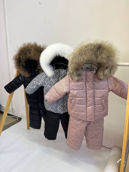 Раздельный комбинезон с мехом с Орнаментом черно-белым Rozdilʹnyy kombinezon z khutrom z Ornamentom chorno-bilyy 86 фото