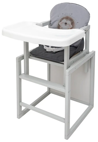 Стульчик-трансформер Babyroom Пеппи-250 серый серый/графит (ежик, сердца) 680976 фото