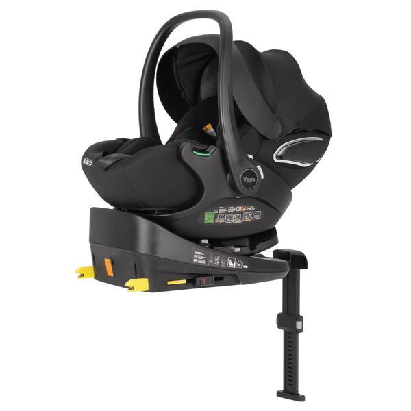 Автокрісло+база CARRELLO Vega CRL-14101/2 з обертанням Absolute Black i-Size 40-87см ISOFIX  Vega CRL-14101/2 obert фото