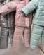 Роздільний комбінезон з хутром та ефектом металік Рожевий Rozdilʹnyy kombinezon z khutrom ta efektom metalik Rozhevyy  86 фото 2