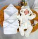 Конверт на выписку Велюр Лапка +человечек + шапочка Молоко elliz vel-l-03 фото