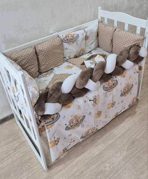 Комплект постельного белья Bonna Elegance New в детской кроватке Медвежонок Бежевые Elegance New Vedmezha Bezhevi фото