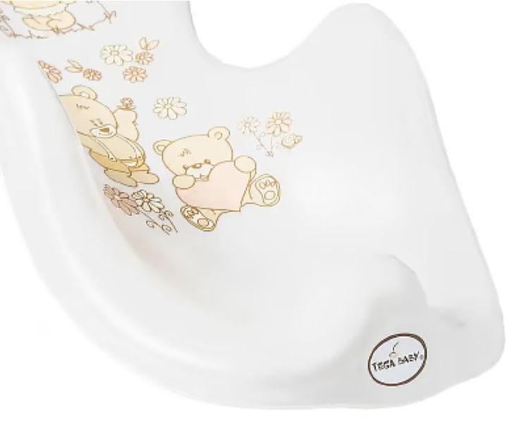 Горка для купания Tega Baby Teddy "Мишка" антискользящая Белая жемчужина MS-003 NOWY-118 фото