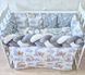 Комплект постільної білизни Bonna Elegance New в дитяче ліжечко Ведмедики на місяці Bonna Elegance New v detskuyu krovatku Mishki na lune Seryy фото