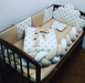 Комплект постільної в дитяче ліжечко бортики захист подушки, коса велюр бежевий kosa velyur bezhevyy фото
