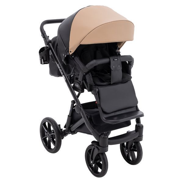 Коляска 2 в 1 Bair Kiwi Plus ECO BKP-18/15 Капучино / чорний 680897 фото