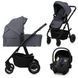 Коляска 3 в 1 Lionelo AMBER PLUS 3IN1 LO-AMBER PLUS 3IN1 GREY GRAPHITE фото