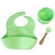 Набор детской силиконовой посуды с присоской 3 предмета 0110 Зеленый 0110 Zelenyy фото