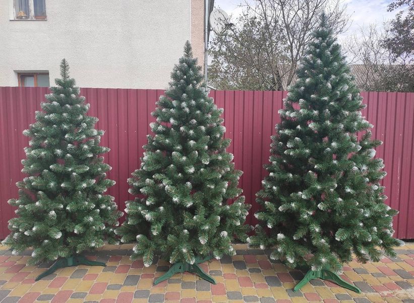Ялинка "Королева з білими кінчіками та шишками (ПВХ)" Koroleva + shyshka 1 м фото