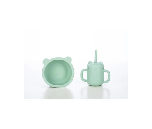 Силіконова миска дитяча FreeOn Lion, mint FreeOn Lion, mint фото