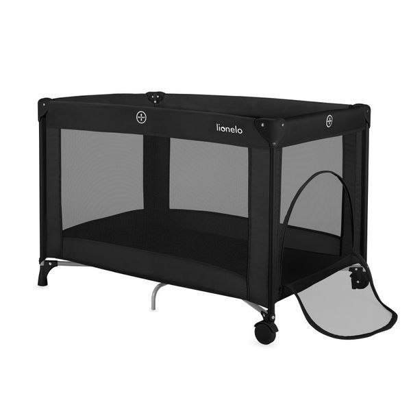 Lionelo Amelie Black Carbon - дитячий манеж Lionelo Amelie Black Carbon  фото