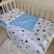 Сменное детское постельное белье в кроватку Bonna Корона голубой Bonna Korona goluboy фото