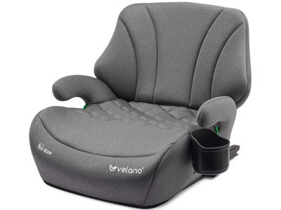 Бустер VELANO Gravo i-Size 125-150 см, ISOFIX + подстаканник, grey 38820 фото