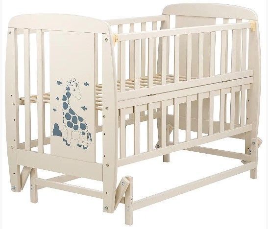 Ліжко Babyroom Жирафік DJMO-02 маятник, відкидний бік бук Слонова кістка DJMO-02 Slonovaya kost' фото