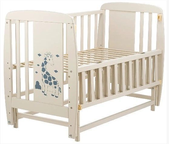 Ліжко Babyroom Жирафік DJMO-02 маятник, відкидний бік бук Слонова кістка DJMO-02 Slonovaya kost' фото