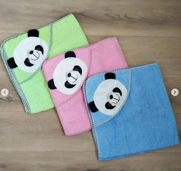 Уголок полотенце для купания детский Панда 85х85 см Panda 85kh85 sm фото