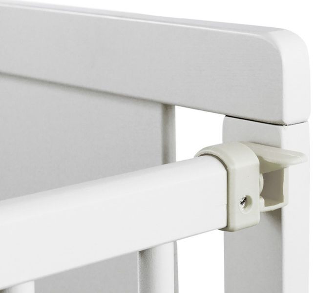 Ліжко Babyroom Зірочка Z-01 відкидний бік, колеса бук білий Z-01 b фото