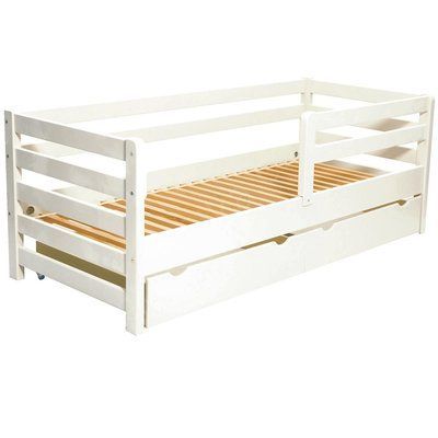 Кровать подростковая с ящиком AURORA 800х1900 Белая AURORA s yashchikom 800х1900 фото