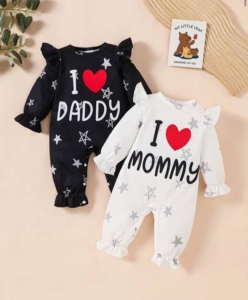 Стильный детский комбинезон "I love mommy" Белый kombinezon "I love mommy" Bilyy 0-3 фото