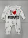 Стильный детский комбинезон "I love mommy" Белый kombinezon "I love mommy" Bilyy 0-3 фото 1