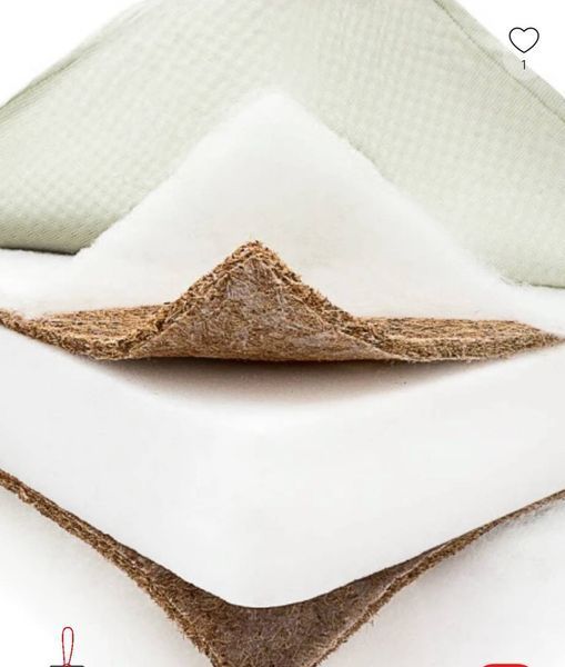 Матрас в детскую кроватку 10 см Aloe Verа 120*60 ортопедический кокосовый для новорожденных  Aloe Vera 10 фото