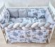 Комплект постільної білизни Bonna Elegance New в дитяче ліжечко Слоненя Сіре Elegance New Slonenya Sire фото