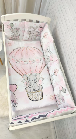 Набір у ліжечко Панельки Слон Рожевий Panelki Slon Rozoviy фото