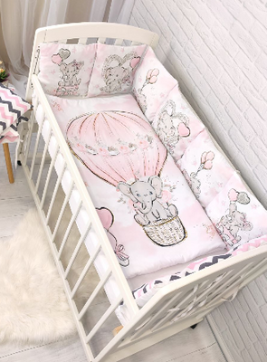 Набір у ліжечко Панельки Слон Рожевий Panelki Slon Rozoviy фото