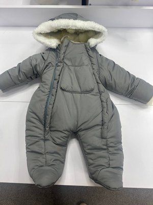 Зимний кобинезон для малышей на меху Серый Zymovyy kobinezon na khutri Siryy 0-3 фото