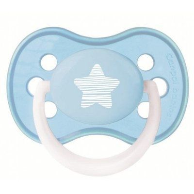 Пустышка силиконовая круглая 18+ м. Pastelove Голубая 22/424_blue фото
