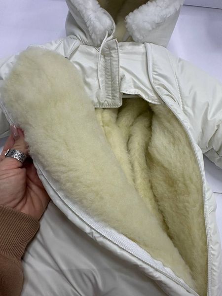 Зимовий кобінезон для малечі на хутрі Сірий Zymovyy kobinezon na khutri Siryy 0-3 фото