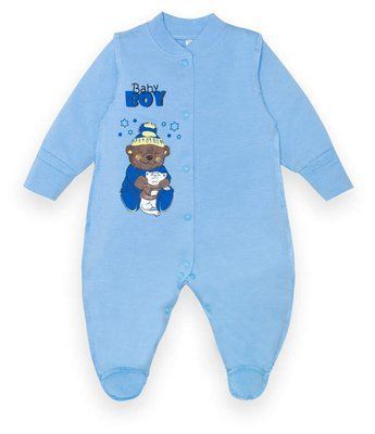 Дитячий комбінезон для хлопчика КВ-22-2-21 *Bear* Блакитний 13303 Blakytnyy 56 фото