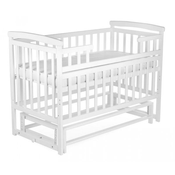 Детская кроватка для новорожденных Лодочка DeSon Transformer без ящика белый Deson-05 фото