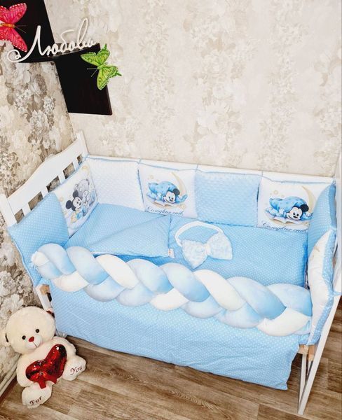 Набор в кроватку Bonna Mini print Голубой Mini print Blakytnyy фото