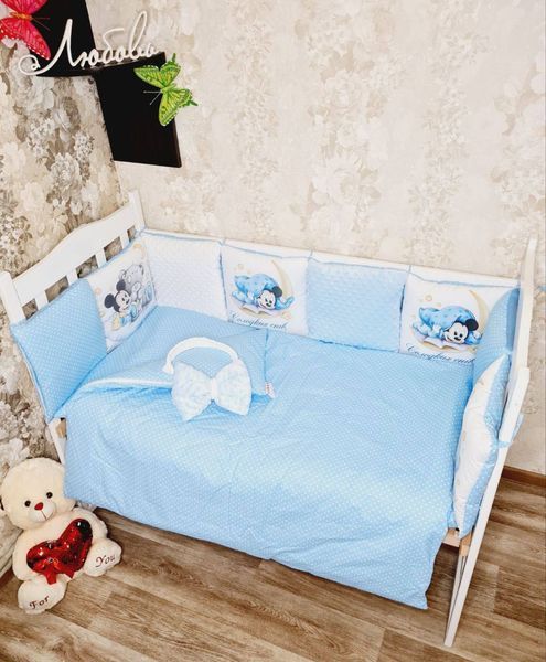 Набор в кроватку Bonna Mini print Голубой Mini print Blakytnyy фото