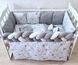 Комплект постільної білизни Bonna Elegance New в дитяче ліжечко Тваринки Сірі Elegance New Tvarynky Siri фото
