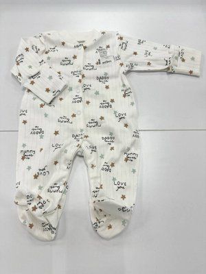 Дитячий сліп (чоловічок) з написами "Love you, Mummy & Daddy" Білий cholovichok "Love you, Mummy & Daddy" Bilyy 62-68 фото