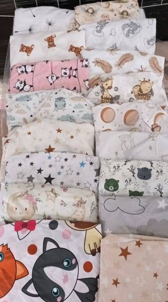 Змінне простирадло на гумці в дитяче ліжечко 120*60 см Ведмедик сірий Zminne prostyradlo Vedmedyk siryy фото