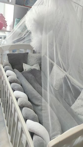 Дитячий комплект постільної білизни з балдахіном Перлина Сірий Dytyachyy komplekt Perlyna Siryy фото