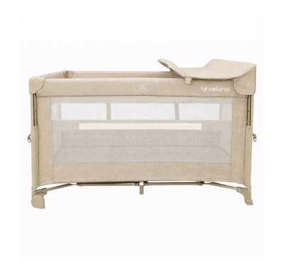 Кровать-манеж детская со вторым ярусом и пеленатором VELANO Tino, beige VELANO Tino, beige фото