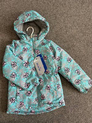 Куртка детская голубая с цветочками Children's jacket blue with flowers фото