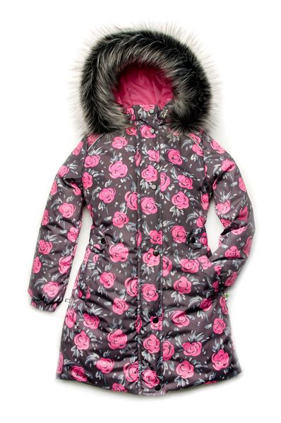 Пальто зимове для дівчинки Модний карапуз Троянди 128 см Modnyy karapuz Rozy 128 sm фото