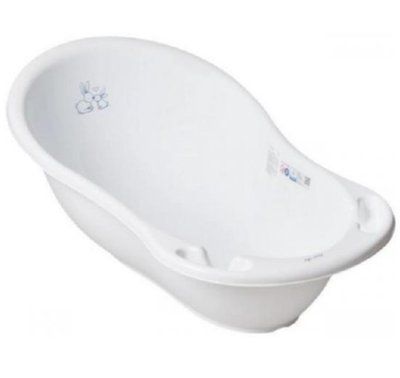 Детская ванночка Tega Baby 86 см Зайчики со сливом Белый KR-004-103 фото